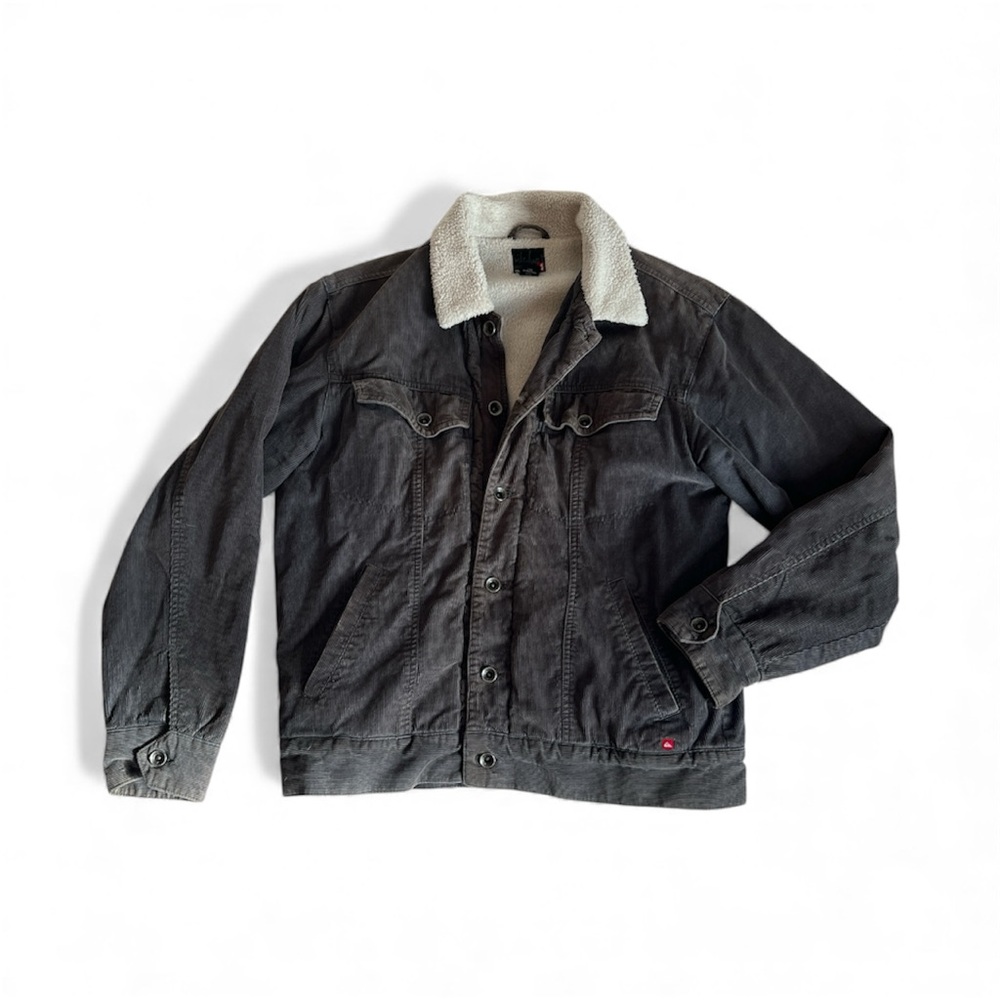 QUICKSILVER Brown Corduroy Jacket with Sherpa Lining